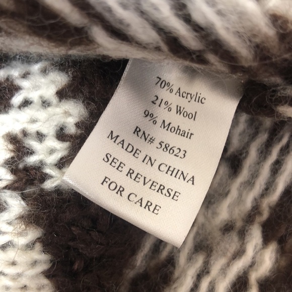NWT Carducci sweater brown and white - Picture 14 of 15